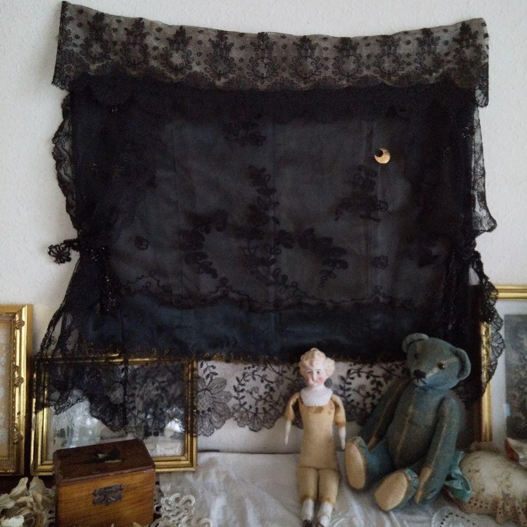 深まってゆく秋のためのミニカーテン アンティークブラックレースで ブライスにも 楽天市場】[全品11％OFF×3/1限定クーポン]レースカーテン ブラック