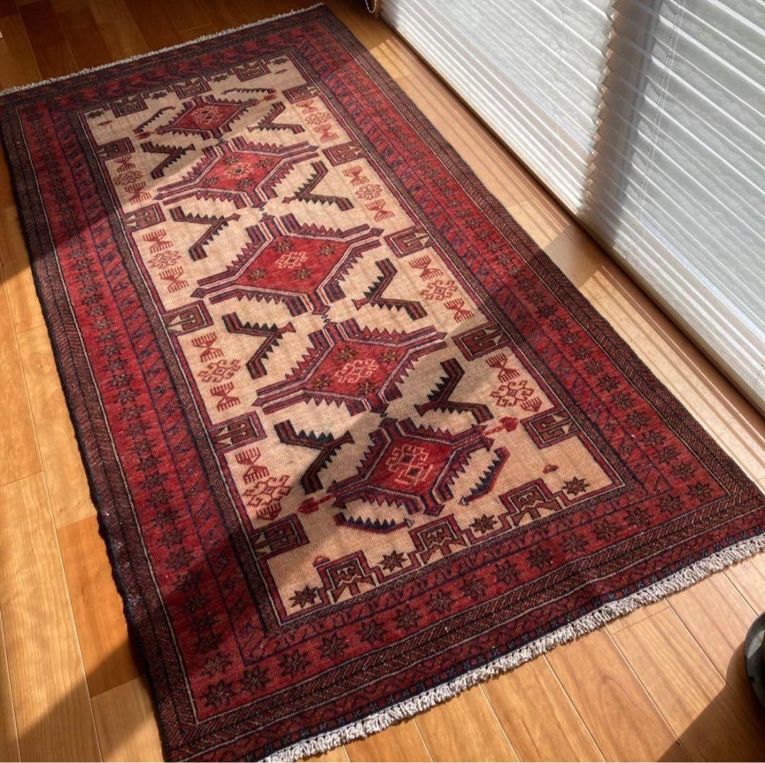 お洒落なヴィンテージラグ★トライバルラグ　バルーチ トライバルラグ[バルーチ] 1990年代 / OR582 | ボー・デコール