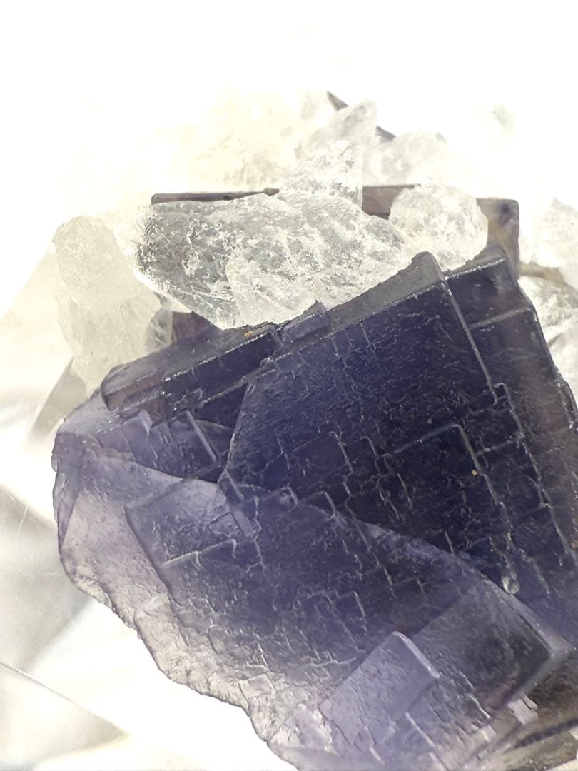 フローライト 犬牙カルサイト 共生 蛍石 原石 鉱物 標本 天然石