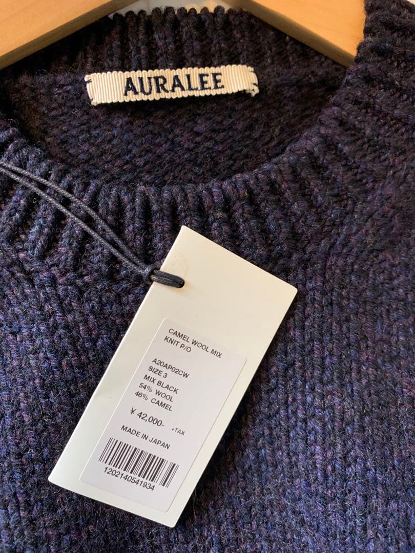 SIZE 3 AURALEE CAMEL WOOL MIX KNIT P/O - メルカリ