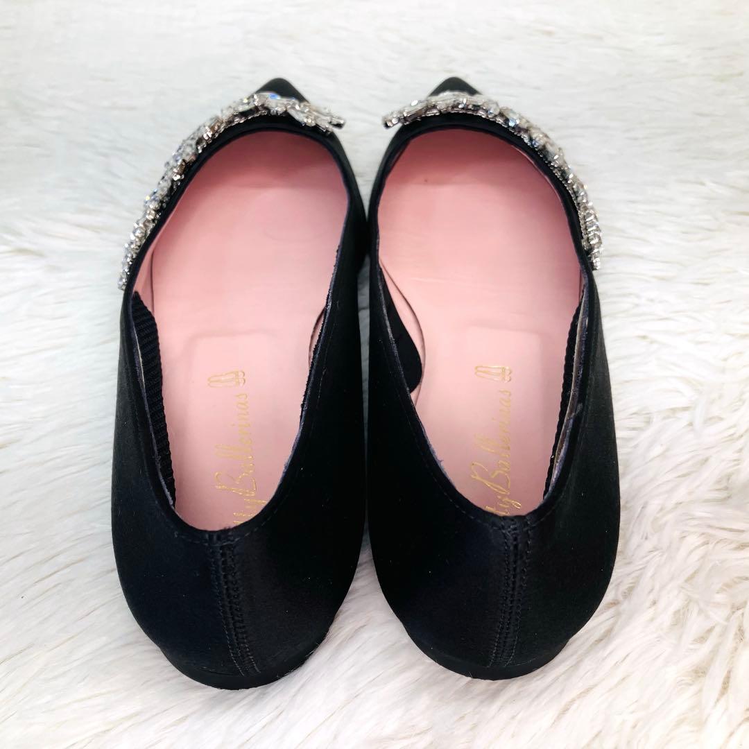 極美品】プリティ・バレリーナ 36-2/1 ポインテッドビジュー フラット