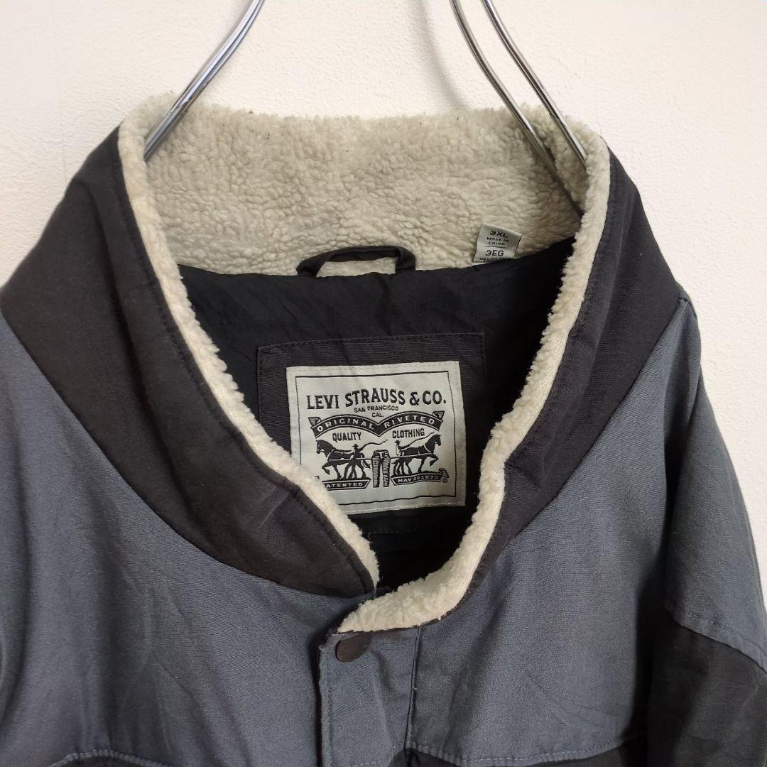 F48【US輸入】リーバイス ダウンジャケット【メンズ3XL】ブラック