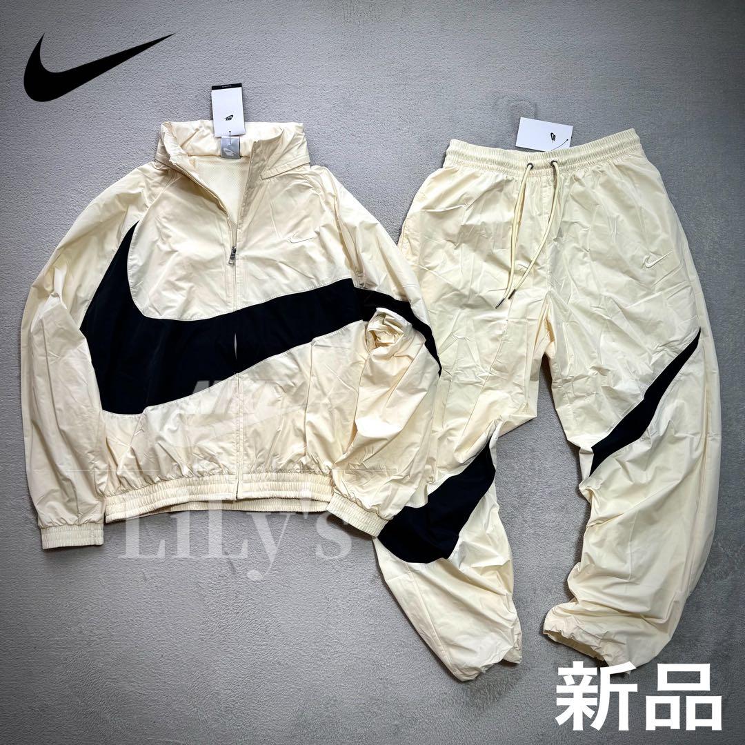 【Ｌサイズ】NIKE上下セットアップ　オフホワイト　ウーブン　ビッグスウォッシュ 新品 NIKE x OFF-WHITE ナイキ オフホワイト 22AW 別注 AS M NRG CL
