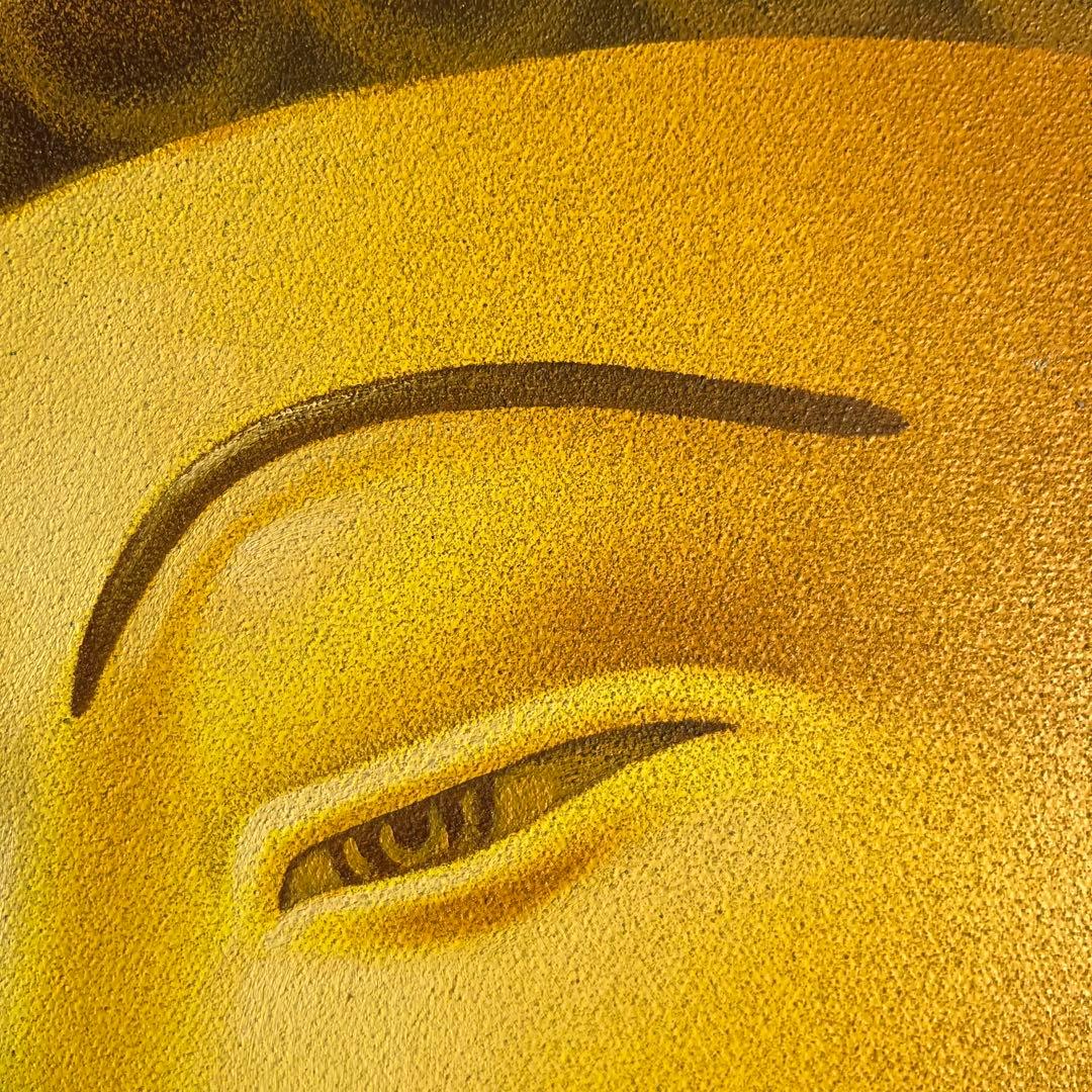 手書き油絵 仏像 額付 肉筆絵画 インテリア 油彩画 - メルカリ