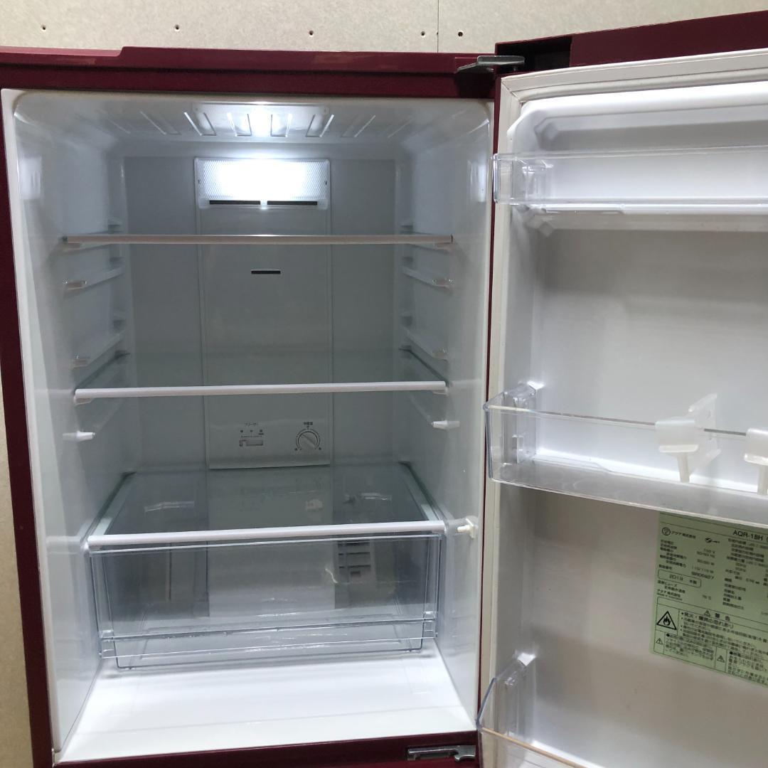 アクア 冷蔵庫 AQR-18H(W) 2019年式 レッド 250528-