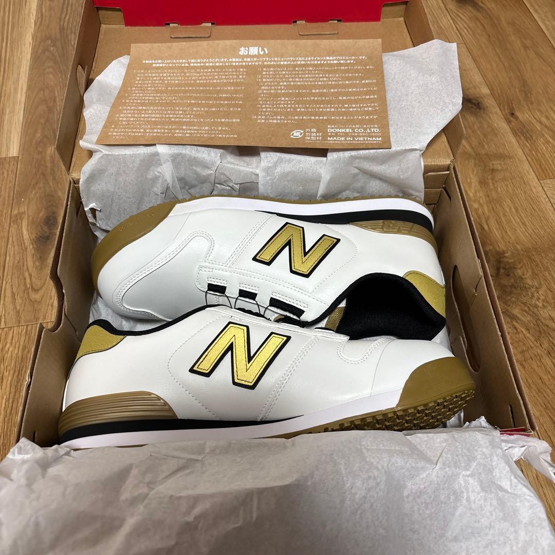 New Balance BS-110 ホワイト/ゴールド 27.0cm