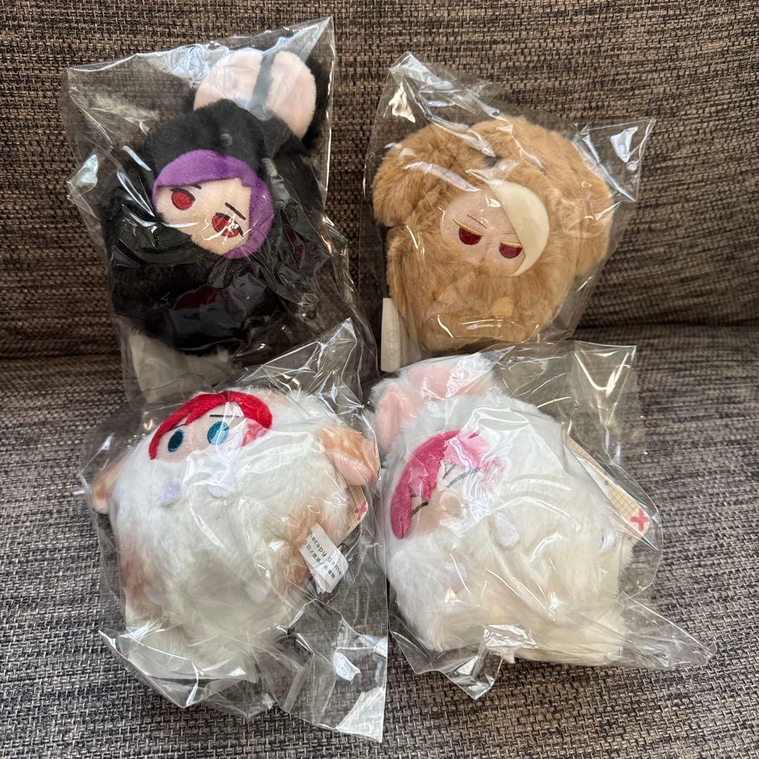 日ノ原巡 セラピーゲーム うさだまマスコットぬいぐるみ 4個セット