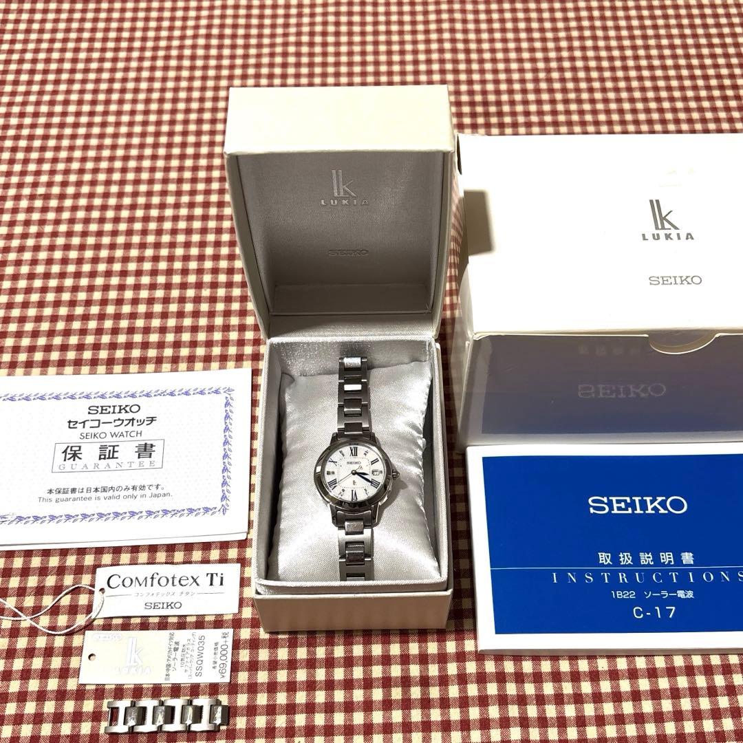 SEIKOソーラー電波LUKIA Seiko Lukia LUKIA SSQW096 Grow Titanium analog solar radio ladies