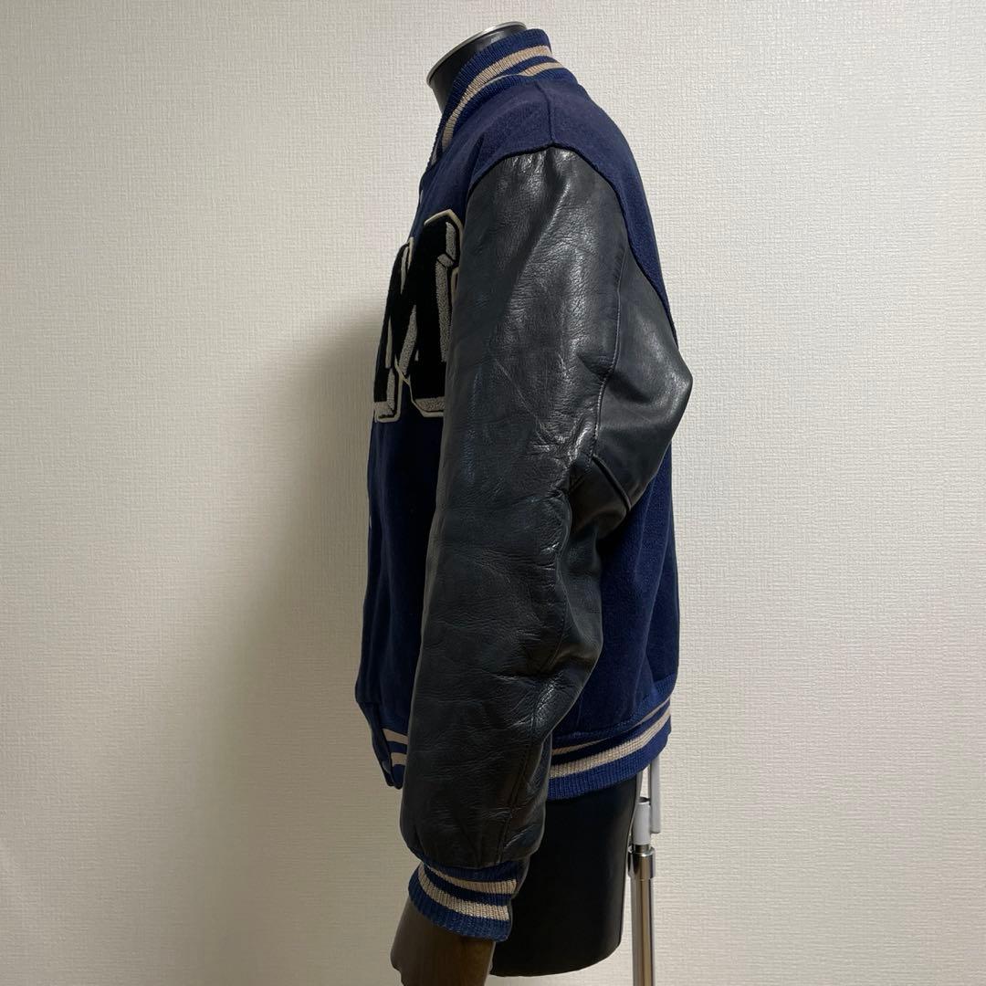 80s ゴールデンベア 袖革 スタジャン ビッグワッペン USA製 ビンテージ