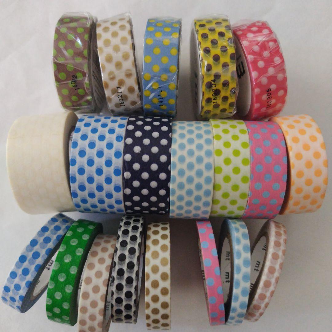 mt ドット マスキングテープ 20個 廃番含む mt ex 小花・花畑R(15mm×7m) | mt mt ex | マスキングテープ「mt