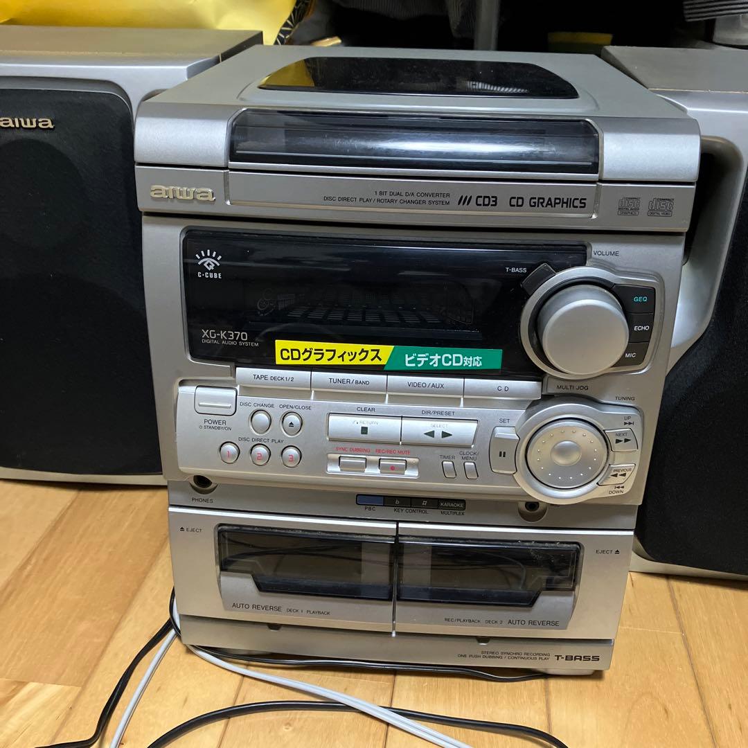 aiwa XG-K370 CDカセットコンポレアなカラオケコンボ AIWA XG-K370
