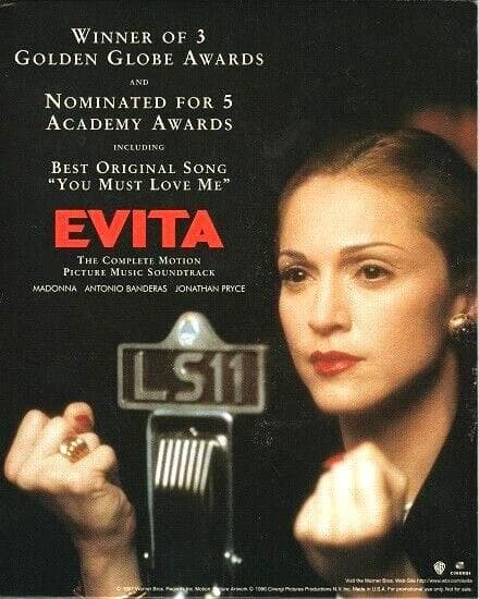 マドンナ　EVITA　エビータ　US製 宣伝用 ディスプレイ スタンド マドンナ EVITA エビータ US製 宣伝用 ディスプレイ スタンド マドンナ