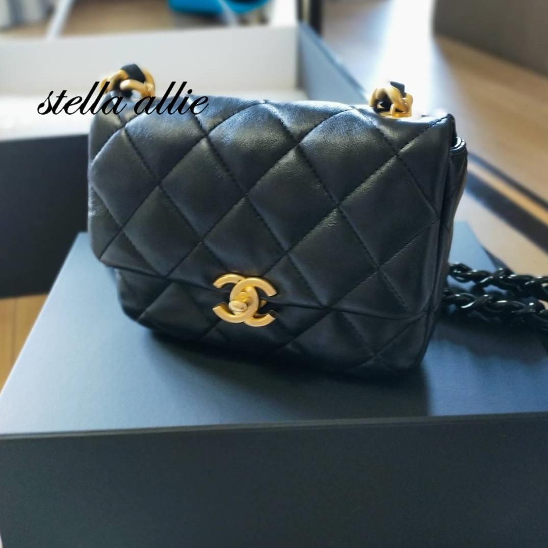 CHANEL】ミニ フラップ バッグ ラムスキン 黒 新品未使用 - メルカリ