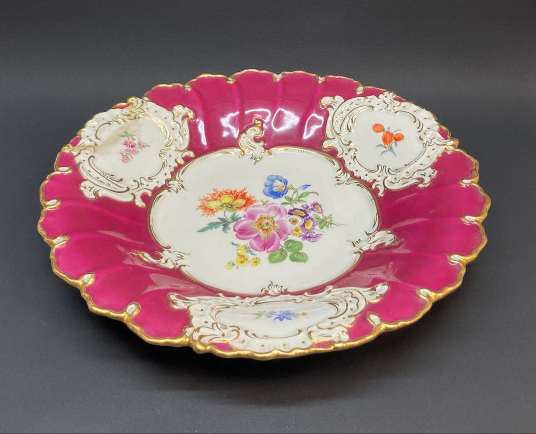 マイセン　飾り皿　大サイズ 楽天市場】マイセン (Meissen) ヴィンテージ ブーケ飾り皿 20CB No.195
