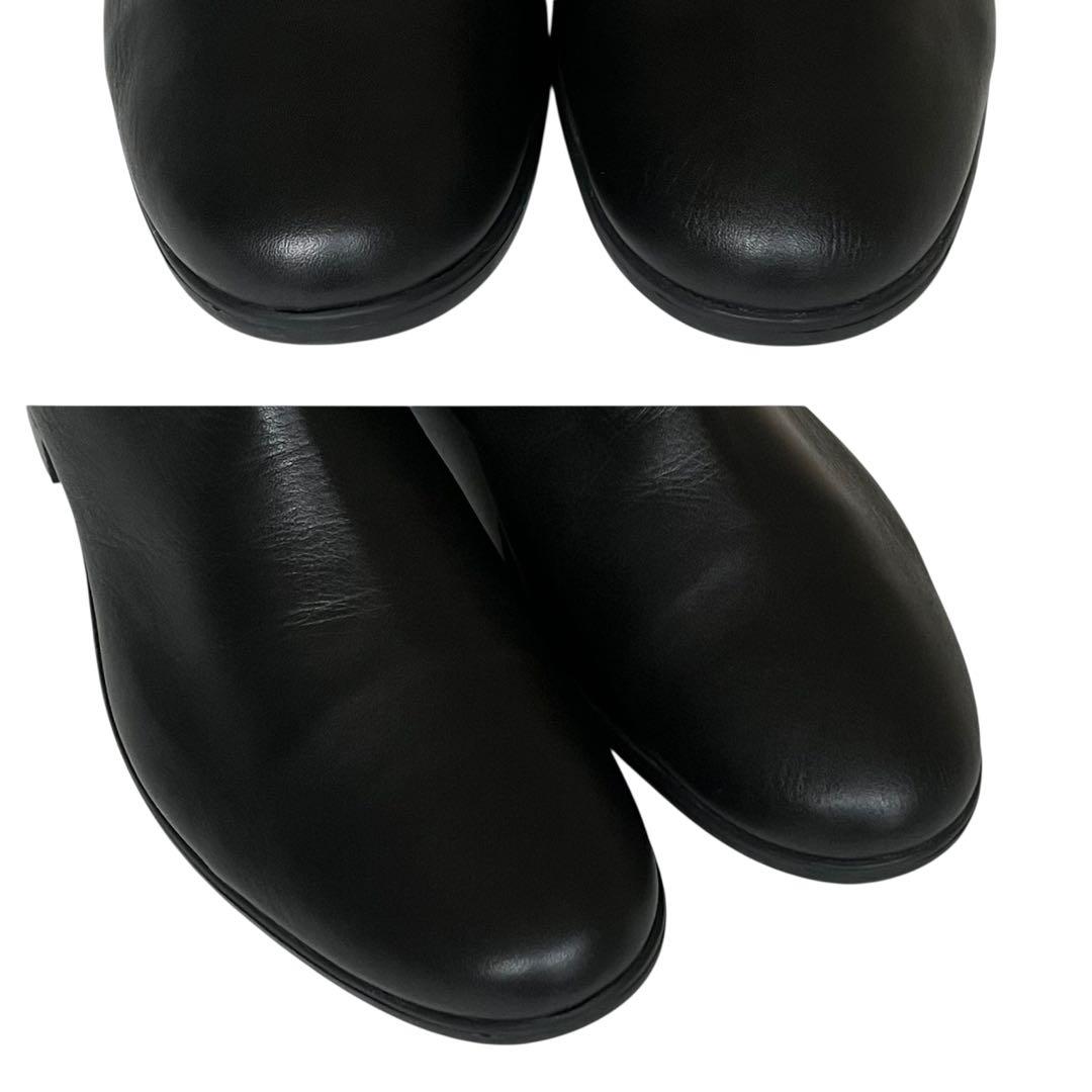 未使用級】ショセ 40 防水レザー サイドゴアブーツ vibram 黒 - メルカリ