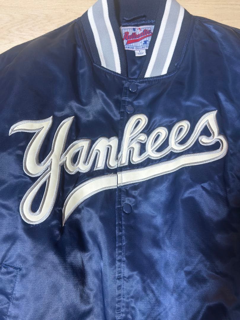 希少カラー】90s スターター ヤンキース スタジャン 右肩パッチ グレー