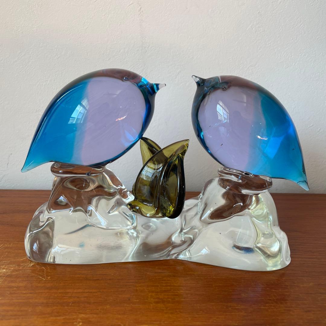 Murano Glass Bird ムラーノ　置物　オブジェ　鳥 Murano Glass 鳥のオブジェ ヴェネチアンガラス ムラーノガラス