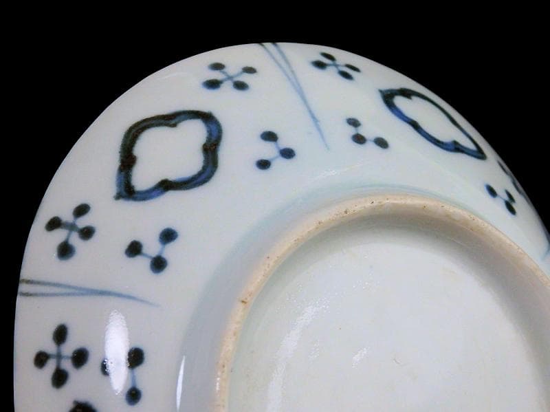 古伊万里 染付 墨弾き 梅に山村の図 手塩皿 A961AS-CWi - メルカリ
