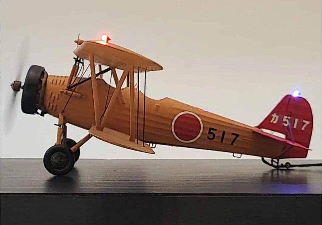 旧日本海軍 93式陸上中間練習機 赤とんぼリアルモーターライズ 1/48