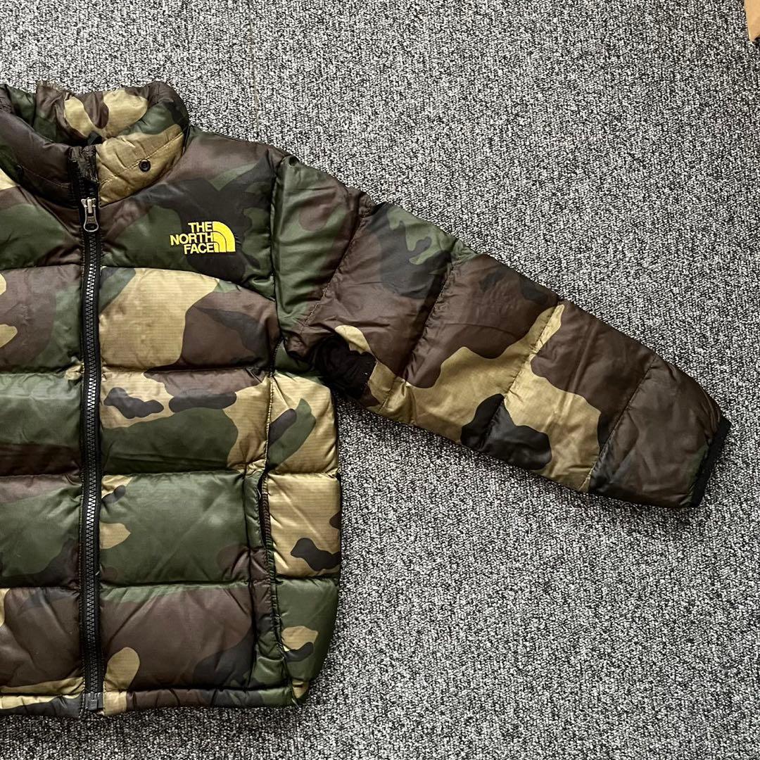 THE NORTH FACE迷彩ダウンコート ダウンジャケット キッズ 120 - メルカリ