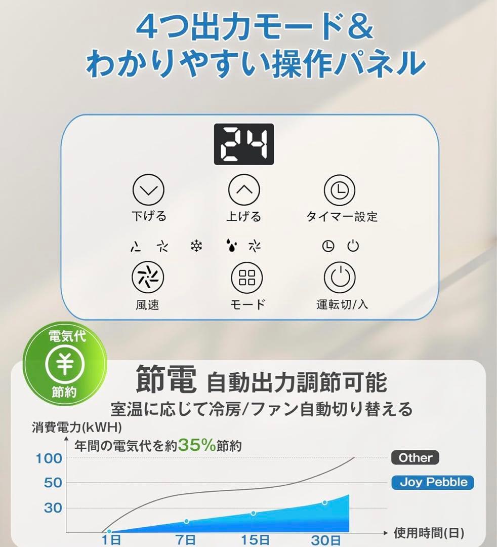 新品スポットクーラー 2.0kW 6-8畳対応 エアコン Joy Pebble