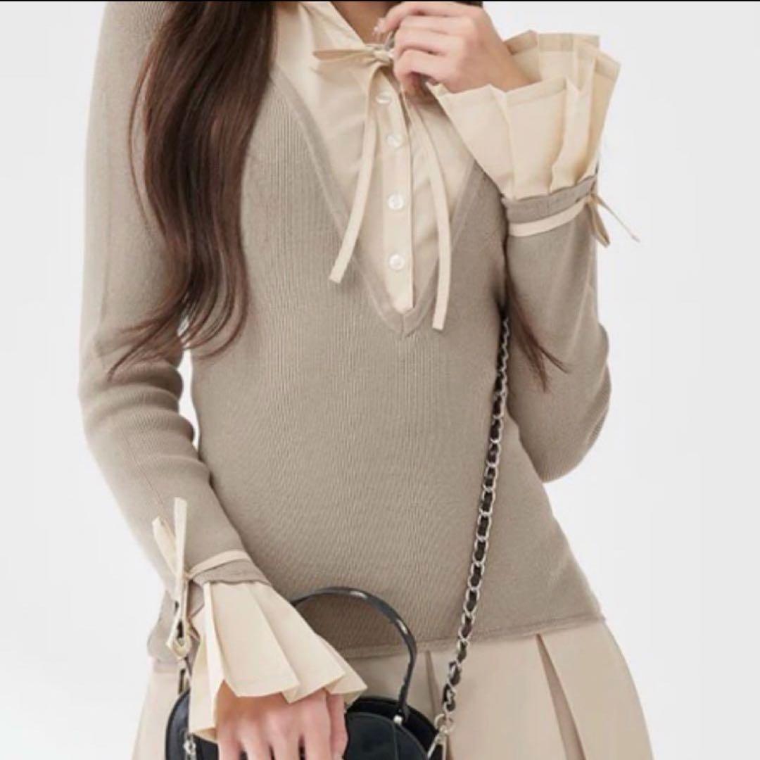 ダーリッチ Darich シャツドッキングプリーツミニワンピース F - メルカリ