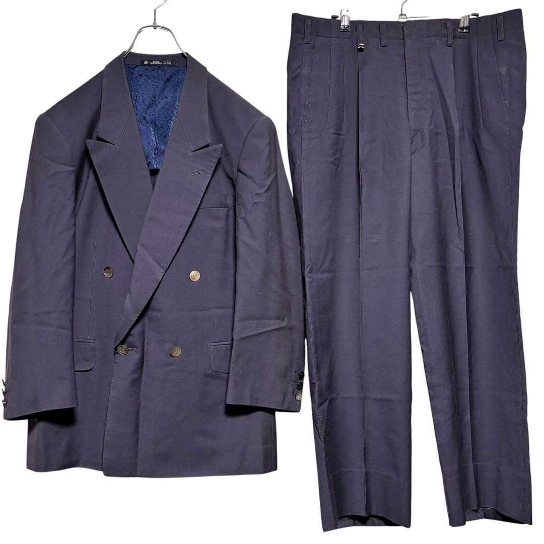 TESSUTI】菅田将暉 カジュアルスーツ ダブルセットアップ 銀ボタン 紫M