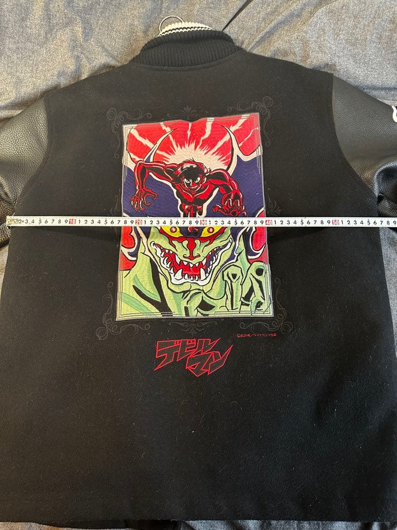希少】墓場の画廊 デビルマン/スタジアムジャンパー限定版 袖部分革