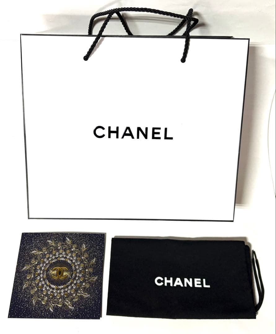 CHANELシャネル☆ベージュ ミュールサンダル &ショッパー・保存袋・カード