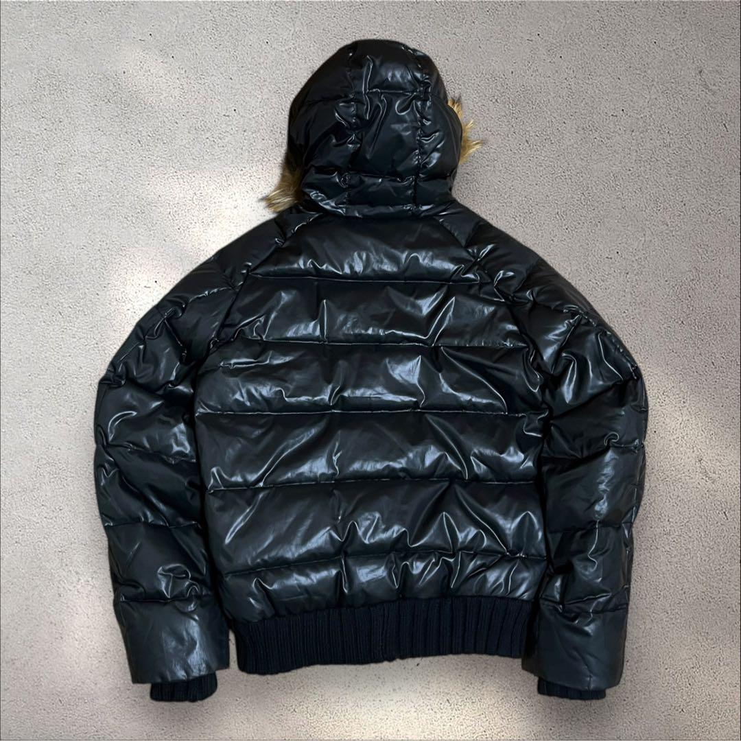 お兄系 リアルファー ダウンジャケット 光沢 archive グランジ y2k