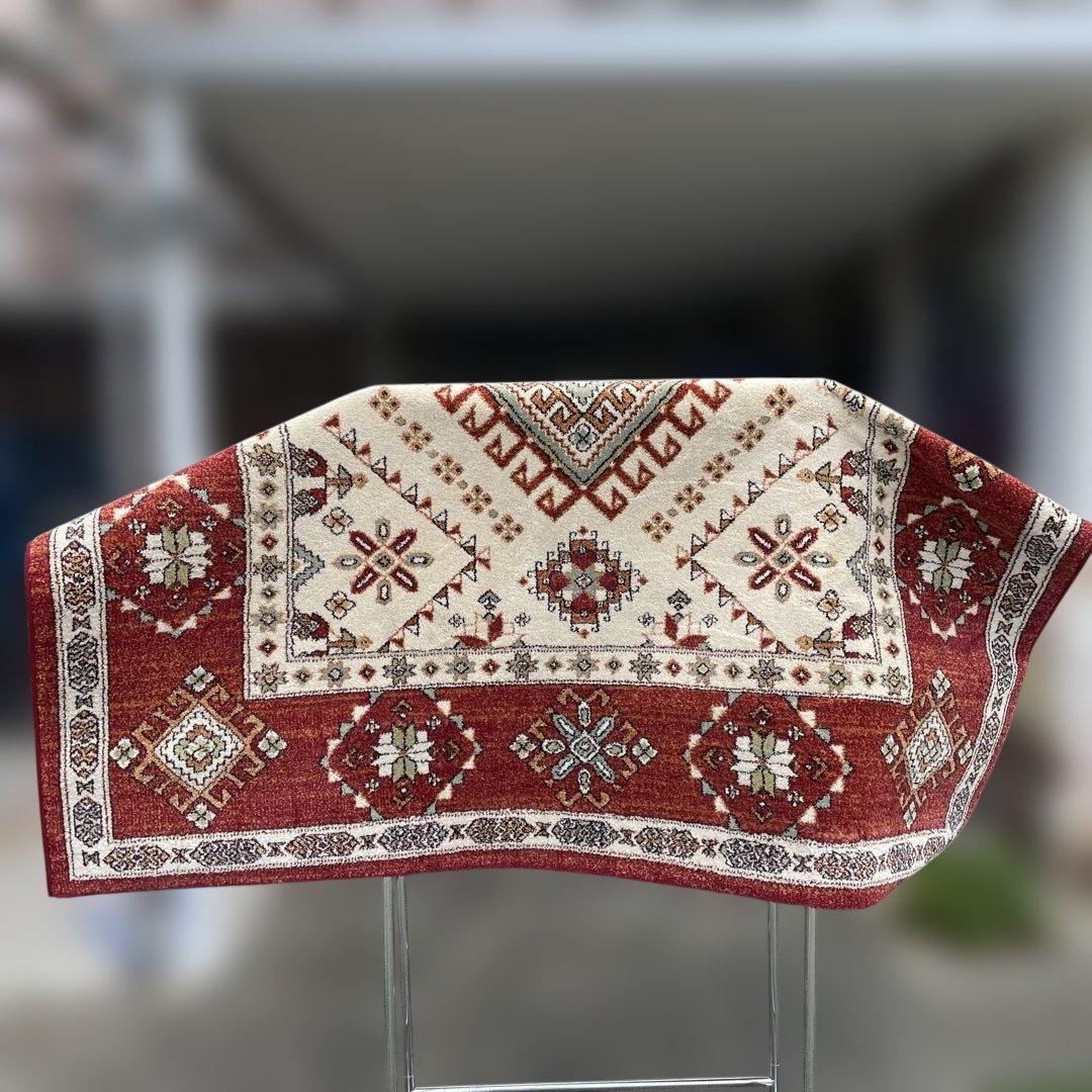 美品　ベルギー絨毯　200×200cm サヤンサヤン おしゃれ ラグ マルチカラー ベルギー絨毯 200×200cm