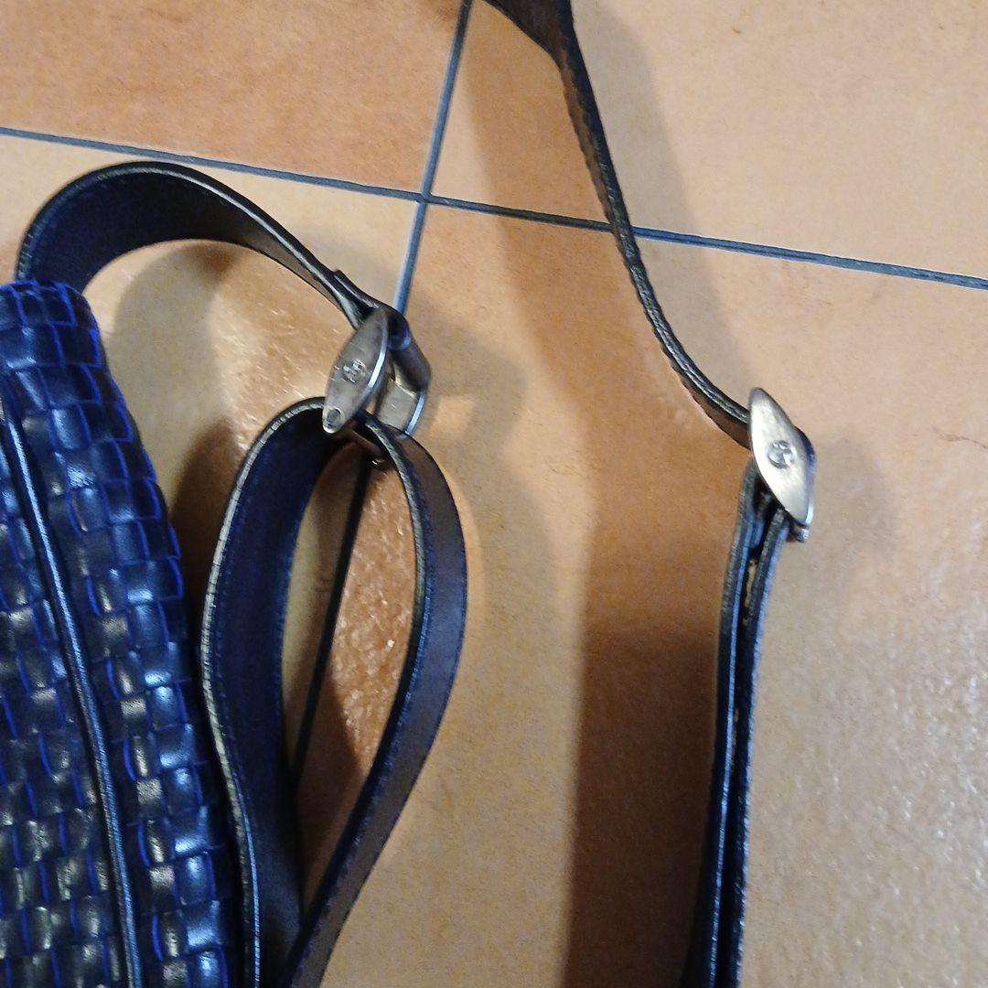 ネイビー レザー ショルダーバッグ ジョルジオ・アルマーニ - メルカリ