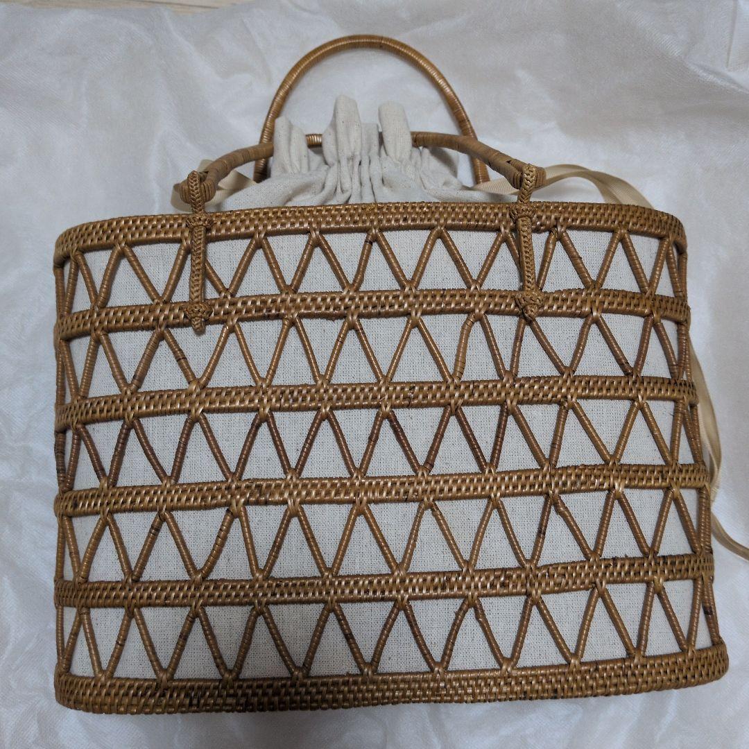 Demi-Luxe BEAMS アタ オープンワーク カゴバッグ