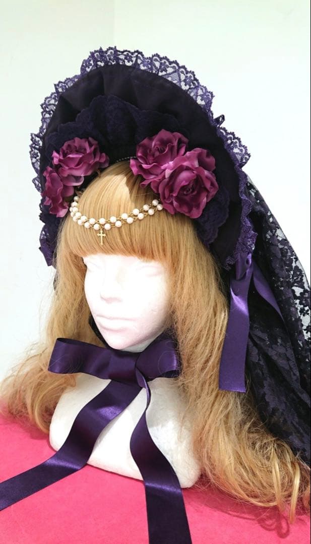 メタモルフォーゼ　追憶の姫君ハーフボンネット　紫×紫レース 楽天市場】【中古】metamorphose temps de