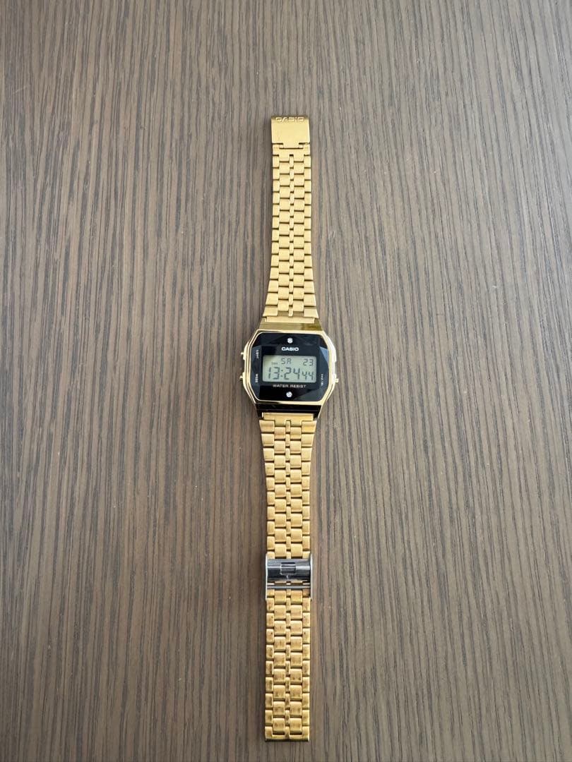 ☆美品☆ CASIO A159WGED-1 チプカシ＆天然ダイヤモンド - メルカリ