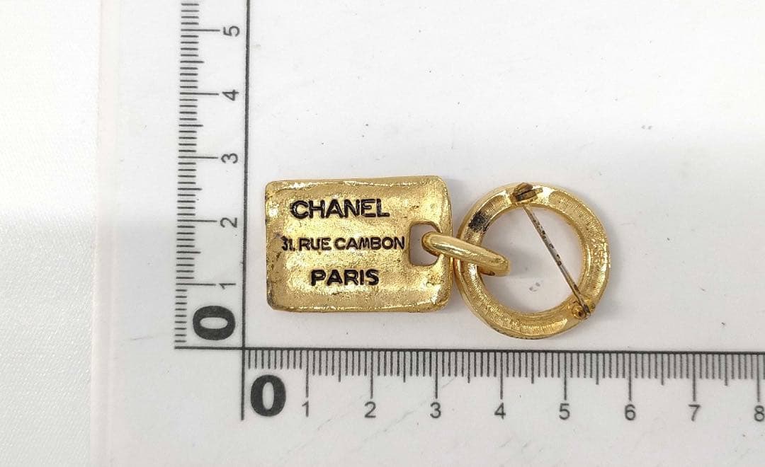 CHANEL 1133刻 カンボン プレート スイング ブローチ鑑定済み