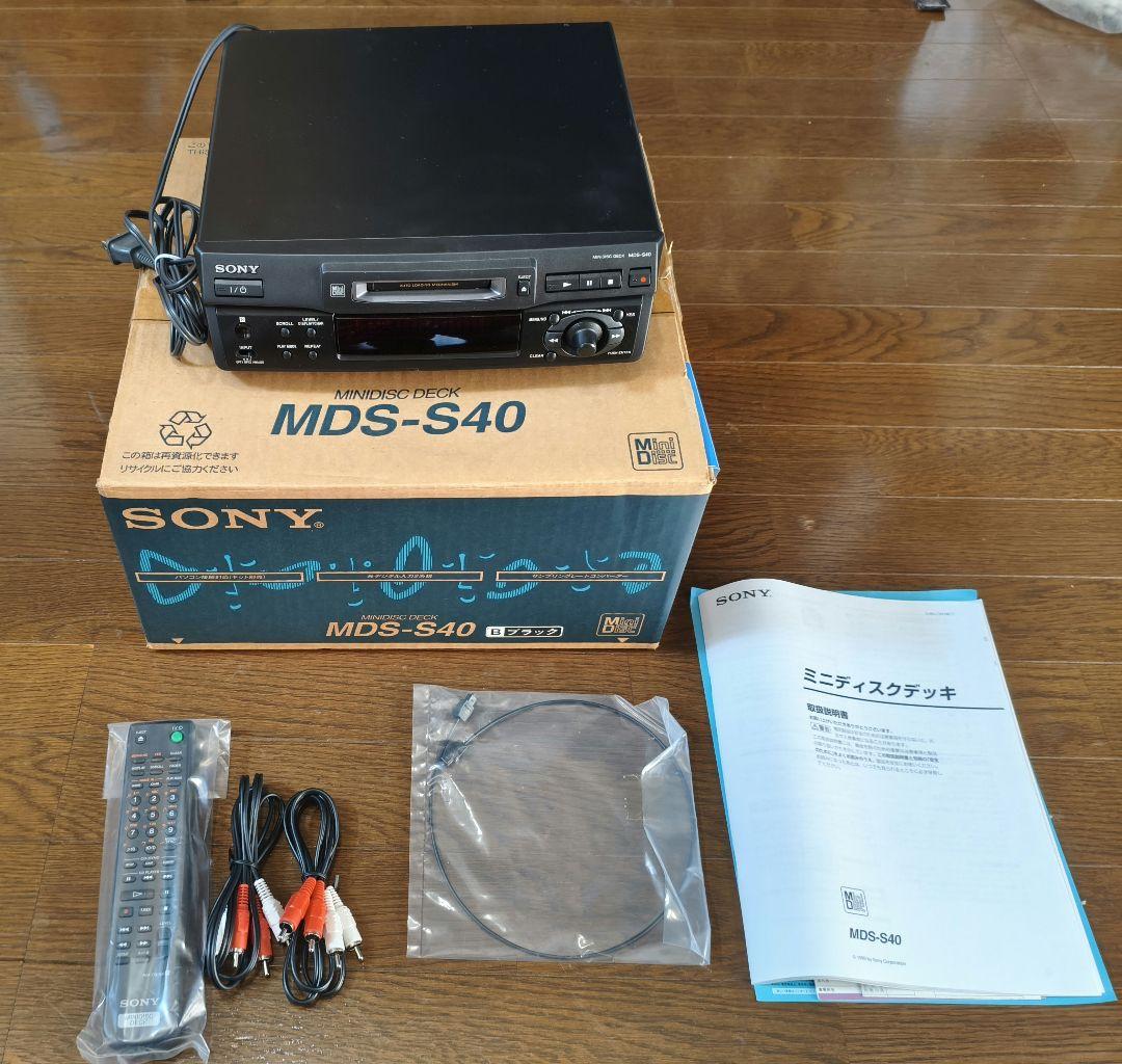 【動作確認済】SONY MDS-S40 ミニディスクデッキ　外箱付き Sony MDS-S40 MD Deck Minidisc Player Recorder Audio Good | eBay