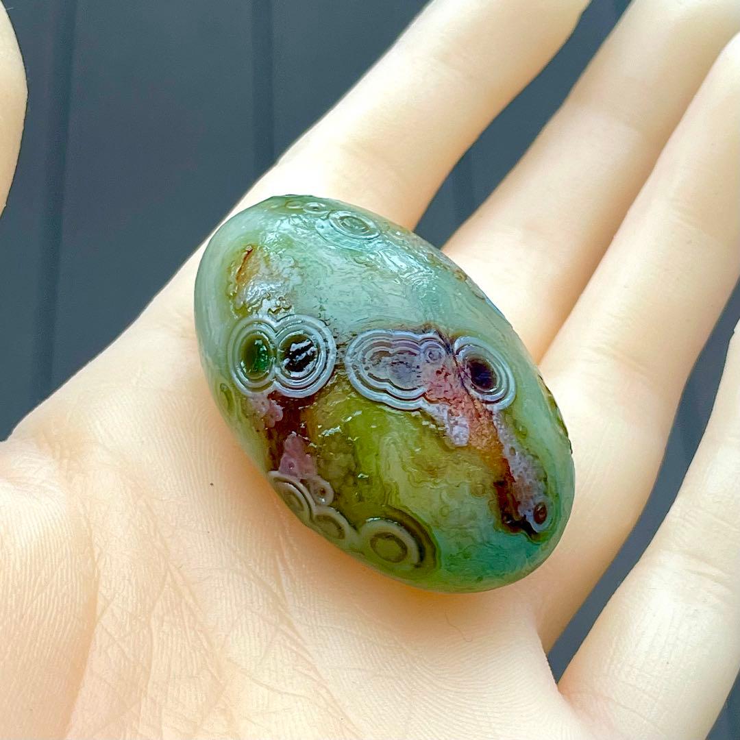 ゴビ瑪瑙 原石 S717 ゴビ石 天眼石 鉱物 標本 49.5ｇ