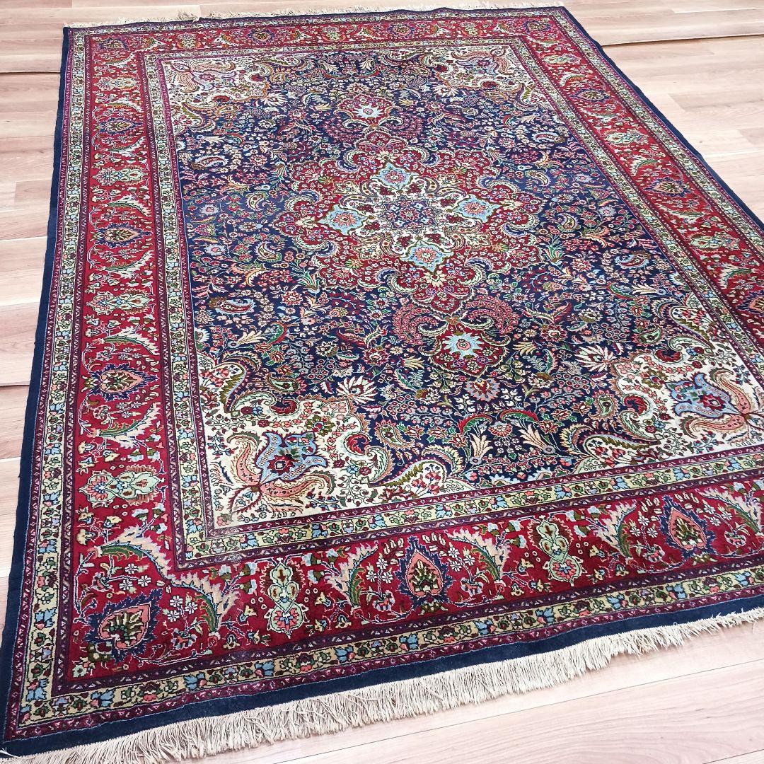 牛革ラグ カウラグ リアルファー 茶色と白