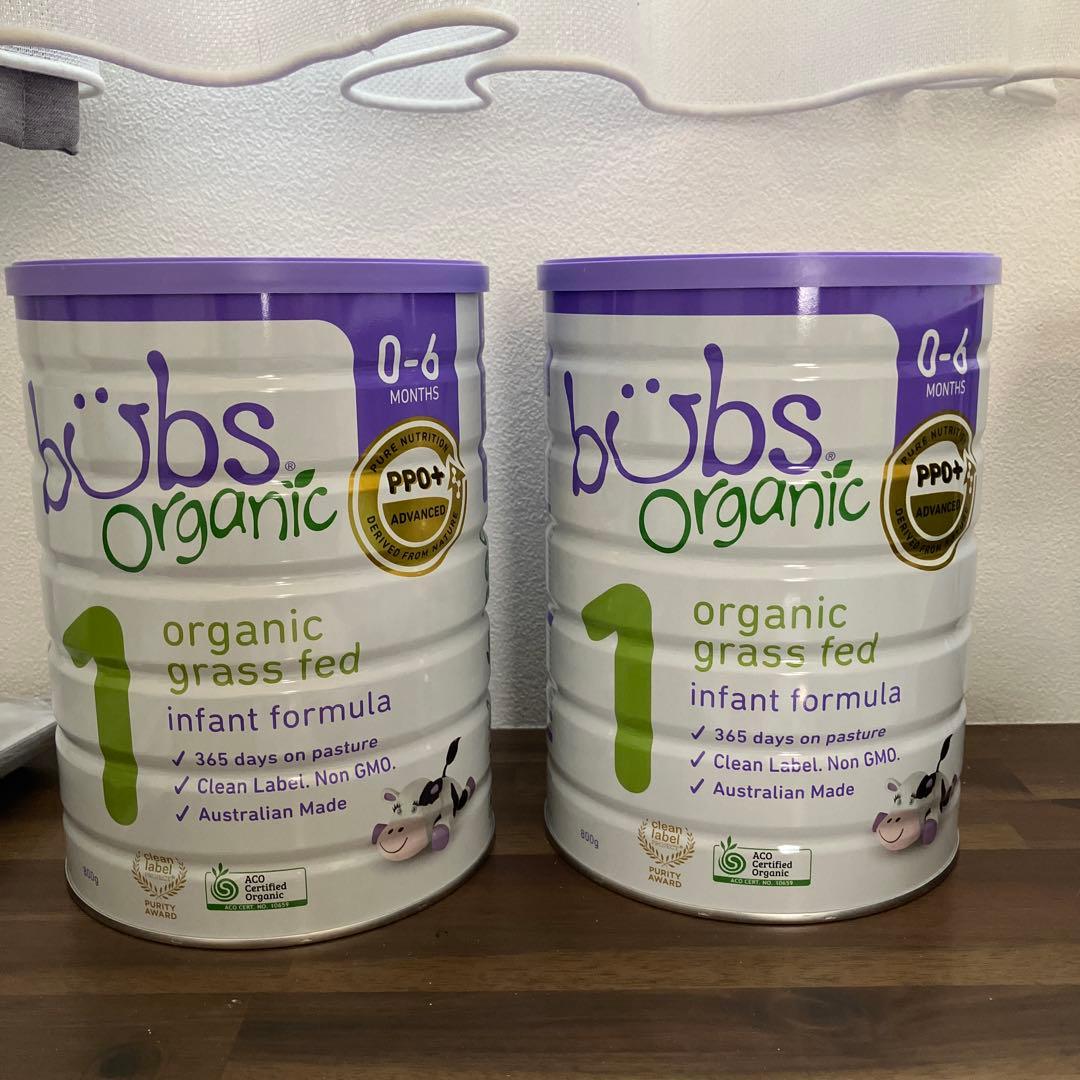 bubs organic 0-6ヶ月　粉ミルク　2缶セット バブスbubs organic 粉ミルク ステップ1 ステップ2 2缶セット Bubs