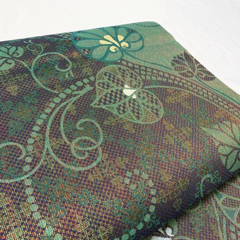 511my42◇全通 葵文様 玉虫色 異国情緒 袋帯◇美品