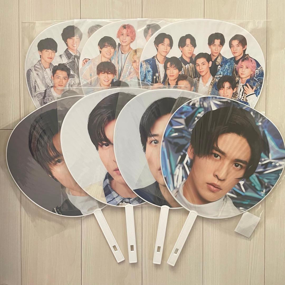 新品・匿名配送】SnowMan 目黒蓮公式うちわ まとめ売り 7枚 個人 集合