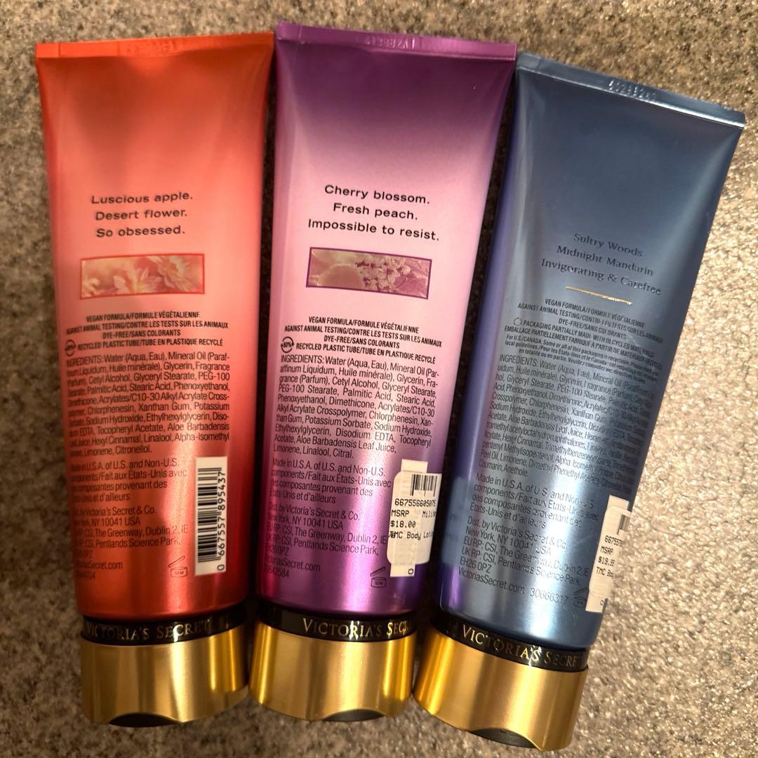 ビクトリアズシークレット ボディローション3本セット 新品未使用