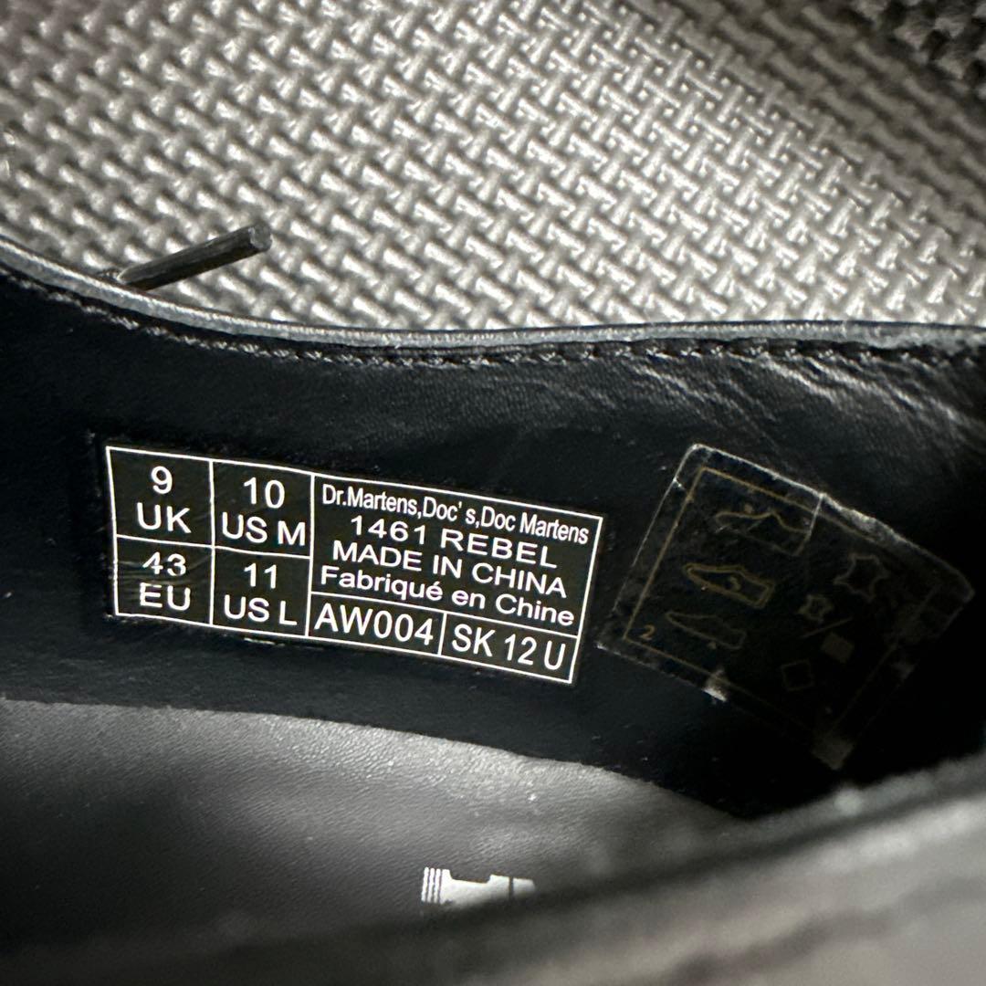 Dr. Martens 1461 REBEL 3EYE UK9 3ホール 箱なし - メルカリ