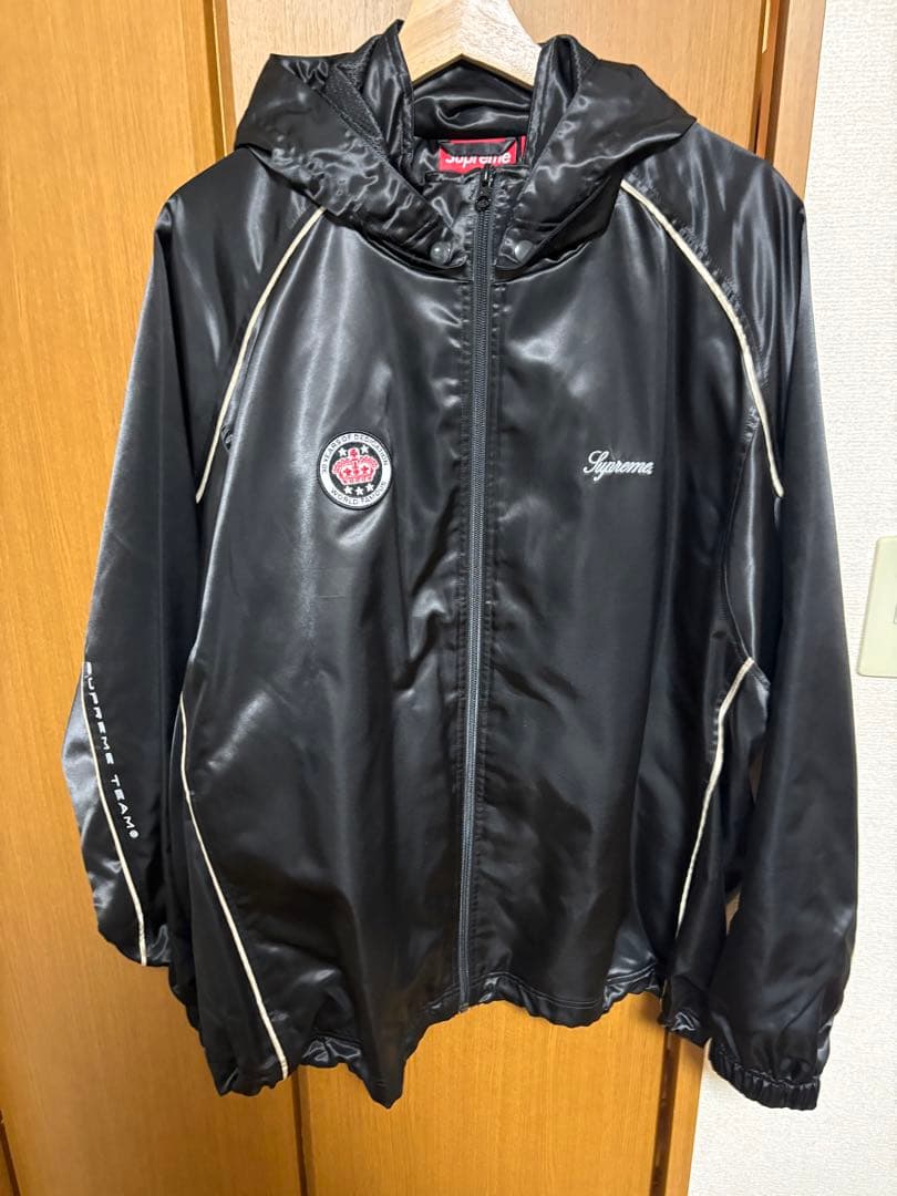 Supreme Satin Hooded Track Jacket Black - メルカリ