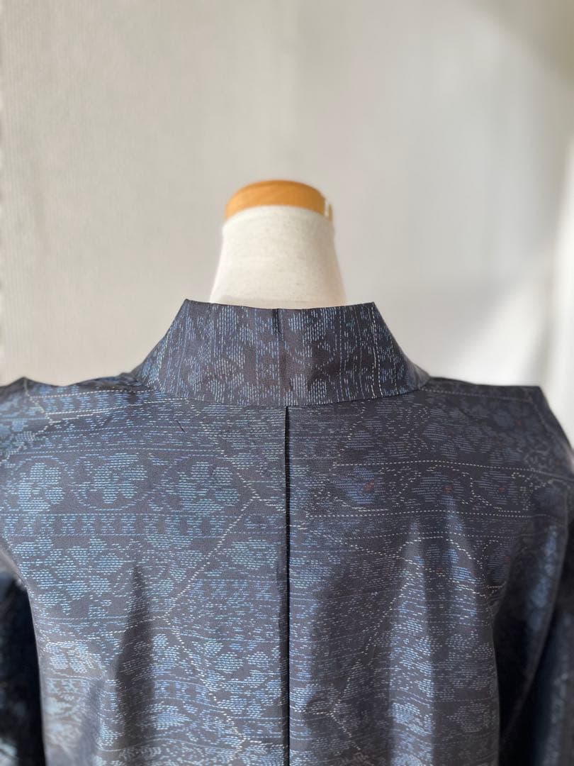 マダムy様専用♡大島紬 作務衣 着物リメイクファッション小花模様