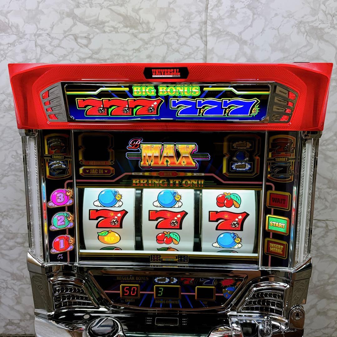 パチスロ実機 B-MAX ビーマックス 5号機 コイン不要機 無段階音量調整