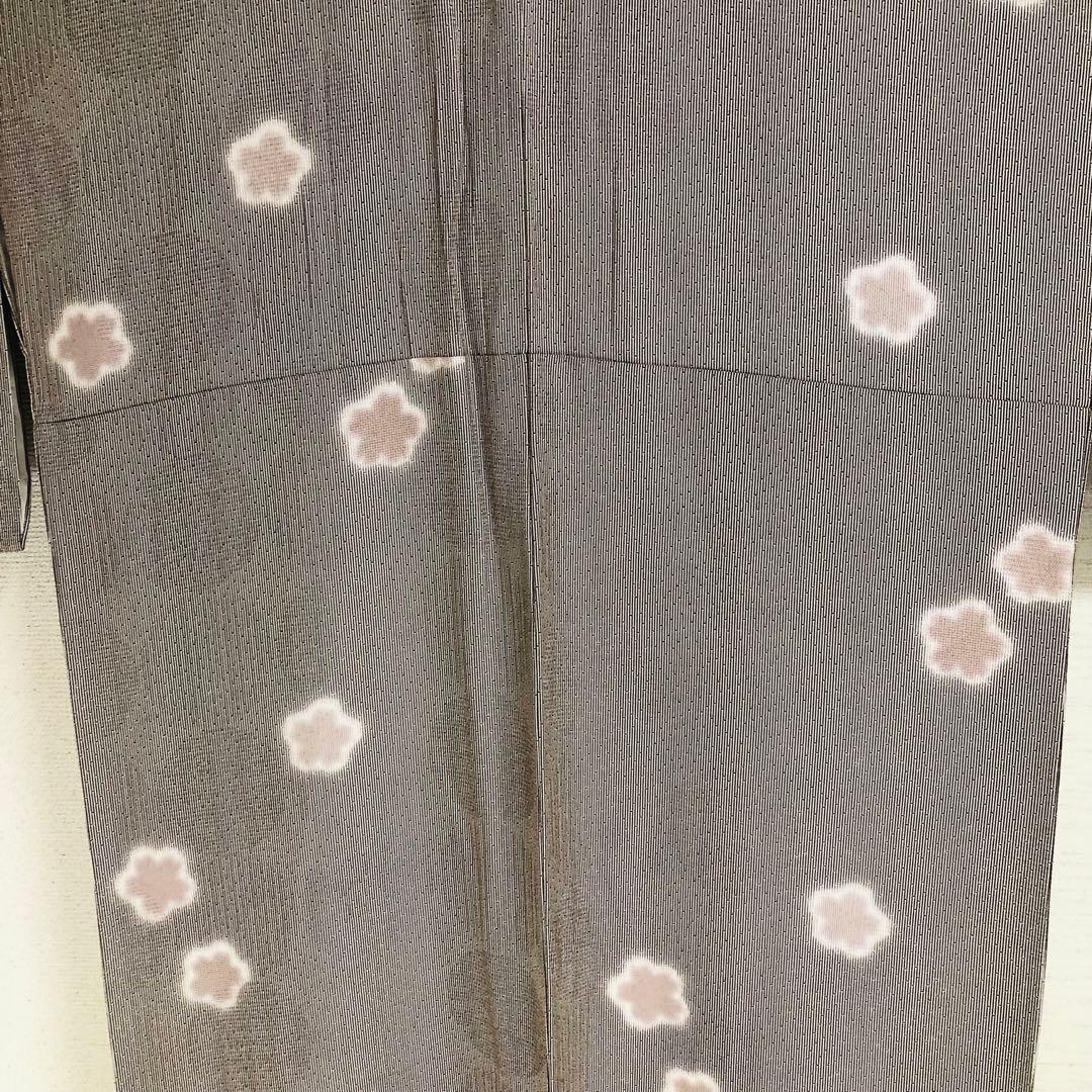 美品 トールサイズ】江戸小紋 竹縞 桜 正絹 袷 裄丈70 身丈172 - メルカリ