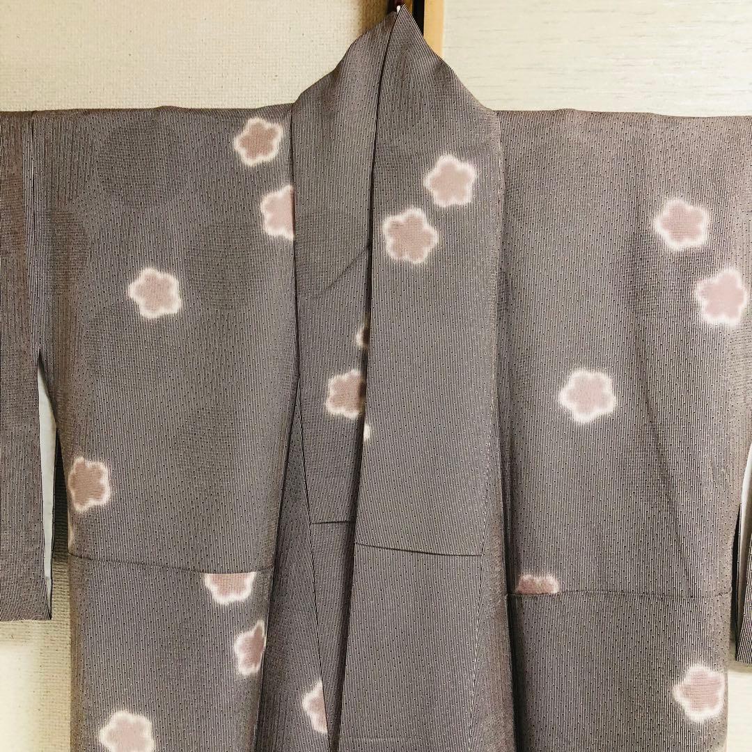 美品 トールサイズ】江戸小紋 竹縞 桜 正絹 袷 裄丈70 身丈172 - メルカリ