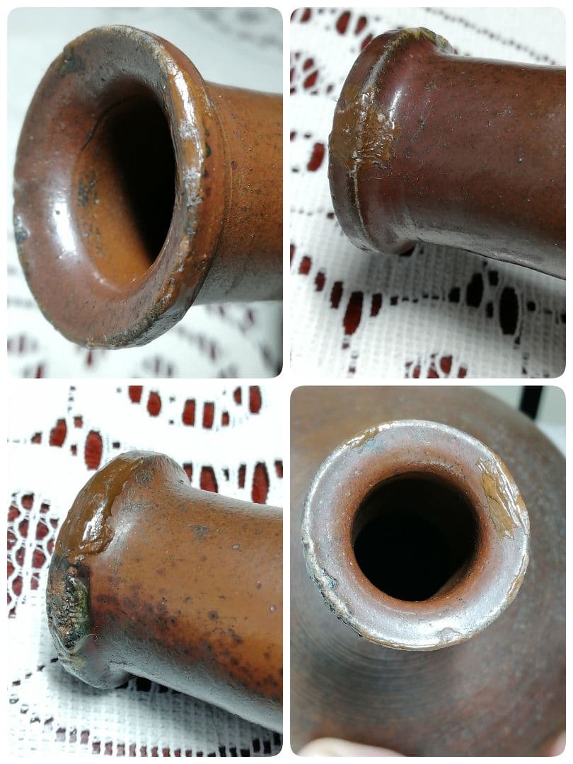 古備前 金彩一升徳利 江戸末期木村の作 備前焼 古美術品 骨董